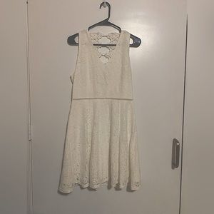 Francesca’s cream dress